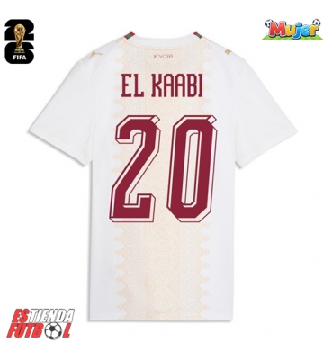 Marruecos Ayoub El Kaabi #20 Segunda Equipación Mujer Mundial 2026 Manga Corta